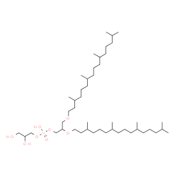 ChemSpider 2D Image | 2,3-Bis[(3,7,11,15-tetramethylhexadecyl)oxy]propyl 2,3-dihydroxypropyl hydrogen phosphate | C46H95O8P