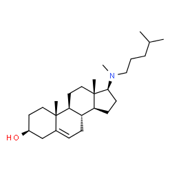 ChemSpider 2D Image | (3beta,17beta)-17-[Methyl(4-methylpentyl)amino]androst-5-en-3-ol | C26H45NO