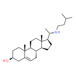 ChemSpider 2D Image | (3beta,20S)-20-[(3-Methylbutyl)amino]pregn-5-en-3-ol | C26H45NO