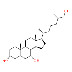 ChemSpider 2D Image | (3Î±,5Î²,7Î±)-Cholestane-3,7,26-triol | C27H48O3