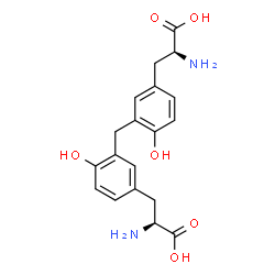 ChemSpider 2D Image | (2S,2'S)-3,3'-[Methylenebis(4-hydroxy-3,1-phenylene)]bis(2-aminopropanoic acid) | C19H22N2O6