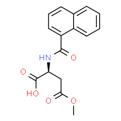 ChemSpider 2D Image | (2S)-4-Methoxy-2-(1-naphthoylamino)-4-oxobutanoic acid | C16H15NO5