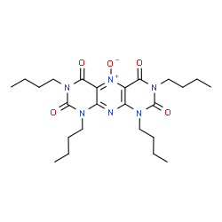 ChemSpider 2D Image | 1,3,7,9-Tetrabutylpyrimido[5,4-g]pteridine-2,4,6,8(1H,3H,7H,9H)-tetrone 5-oxide | C24H36N6O5
