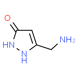 ChemSpider 2D Image | 5-(Aminomethyl)-1,2-dihydro-3H-pyrazol-3-one | C4H7N3O