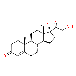 ChemSpider 2D Image | 17,18,21-Trihydroxypregn-4-ene-3,20-dione | C21H30O5