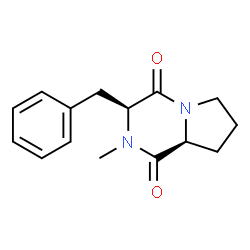 ChemSpider 2D Image | (3S,8aS)-3-Benzyl-2-methylhexahydropyrrolo[1,2-a]pyrazine-1,4-dione | C15H18N2O2