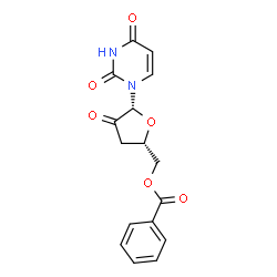 ChemSpider 2D Image | [(2S,5R)-5-(2,4-Dioxo-3,4-dihydro-1(2H)-pyrimidinyl)-4-oxotetrahydro-2-furanyl]methyl benzoate | C16H14N2O6