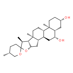 ChemSpider 2D Image | (3beta,5alpha,6beta,22xi,25R)-Spirostan-3,6-diol | C27H44O4