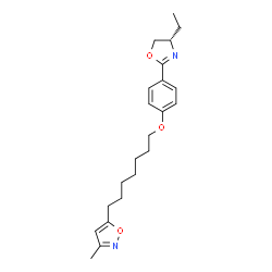 ChemSpider 2D Image | 5-(7-(5-HYDRO-4-ETHYL-2-OXAZOLYL)PHENOXY)HEPTYL)-3-METHYL ISOXAZOLE | C22H30N2O3
