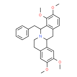 ChemSpider 2D Image | 8-Benzyl-2,3,9,10-tetramethoxy-5,8,13,13a-tetrahydro-6H-isoquinolino[3,2-a]isoquinoline | C28H31NO4