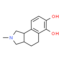 ChemSpider 2D Image | 2,3,3a,4,5,9b-Hexahydro-2-methyl-1H-benz(e)isoindole-6,7-diol | C13H17NO2