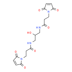 ChemSpider 2D Image | N,N'-(2-Hydroxy-1,3-propanediyl)bis[3-(2,5-dioxo-2,5-dihydro-1H-pyrrol-1-yl)propanamide] | C17H20N4O7