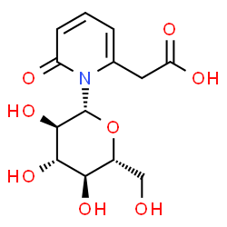 ChemSpider 2D Image | 6-(Carboxymethyl)-1-(beta-D-glucopyranosyl)-2(1H)-pyridinone | C13H17NO8