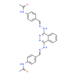 ChemSpider 2D Image | N,N'-[1,4-Phthalazinediylbis(2-hydrazinyl-1-ylidenemethylylidene-4,1-phenylene)]diacetamide | C26H24N8O2