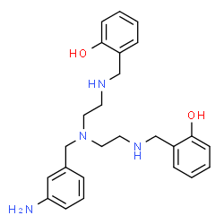 ChemSpider 2D Image | 2,2'-{[(3-Aminobenzyl)imino]bis(2,1-ethanediyliminomethylene)}diphenol | C25H32N4O2