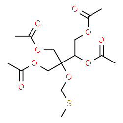 ChemSpider 2D Image | 1,4-Diacetoxy-3-(acetoxymethyl)-3-[(methylsulfanyl)methoxy]-2-butanyl acetate | C15H24O9S