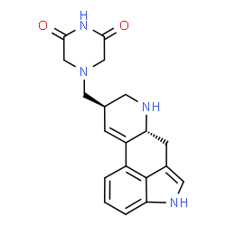 ChemSpider 2D Image | 4-[(8beta)-9,10-Didehydroergolin-8-ylmethyl]-2,6-piperazinedione | C19H20N4O2