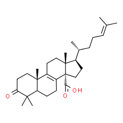 ChemSpider 2D Image | (5xi)-3-Oxolanosta-8,24-dien-30-oic acid | C30H46O3