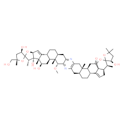 ChemSpider 2D Image | (3R,3''R,4'S,4a'R,5S,6b'R,8a'S,11'R,11a'S,11b'S,13'R,13a'R,13b'S,14'S,16a'S,17b'R,19a'S,22a'S,22b'S)-3,3'',13',13b'-Tetrahydroxy-5-(hydroxymethyl)-11'-methoxy-4',5,5'',5'',11a',13a',14',22a'-octamethy
l-4,4',4'',4a',5,5',5'',6b',7',8',8a',9',11',11a',11b',12',13',13a',13b',14',16a',17b',18',19',19a',20',22',22a',22b',23'-triacontahydro-3H,3''H,24'H-dispiro[furan-2,15'-furo[3'',2'':3',4']cyclopenta[
1',2':5,6]naphtho[1,2-b]pyrano[3'',4'':2',3' | C55H76N2O11