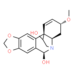 ChemSpider 2D Image | (3alpha,6beta)-3-Methoxy-1,2-didehydrocrinan-6,11-diol | C17H19NO5