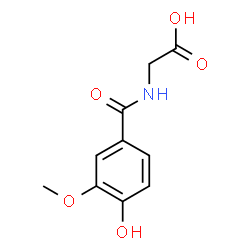 ChemSpider 2D Image | 3-Methoxy-4-hydroxyhippuric acid | C10H11NO5