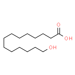 ChemSpider 2D Image | 14-hydroxymyristic acid | C14H28O3