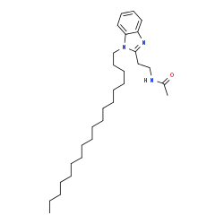 ChemSpider 2D Image | N-[2-(1-Octadecyl-1H-benzimidazol-2-yl)ethyl]acetamide | C29H49N3O