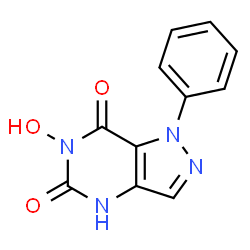 ChemSpider 2D Image | 6-Hydroxy-1-phenyl-1H-pyrazolo[4,3-d]pyrimidine-5,7(4H,6H)-dione | C11H8N4O3