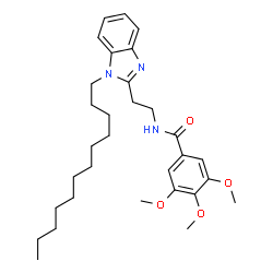 ChemSpider 2D Image | N-[2-(1-Dodecyl-1H-benzimidazol-2-yl)ethyl]-3,4,5-trimethoxybenzamide | C31H45N3O4