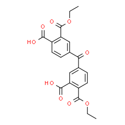 ChemSpider 2D Image | 4-[3-Carboxy-4-(ethoxycarbonyl)benzoyl]-2-(ethoxycarbonyl)benzoic acid | C21H18O9