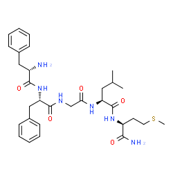 ChemSpider 2D Image | L-Phenylalanyl-L-phenylalanylglycyl-L-leucyl-L-methioninamide | C31H44N6O5S