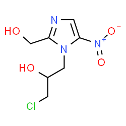 ChemSpider 2D Image | 1-Chloro-3-[2-(hydroxymethyl)-5-nitro-1H-imidazol-1-yl]-2-propanol | C7H10ClN3O4