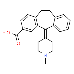 ChemSpider 2D Image | 5-(1-Methyl-4-piperidinylidene)-10,11-dihydro-5H-dibenzo[a,d][7]annulene-3-carboxylic acid | C22H23NO2