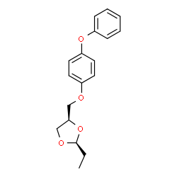 ChemSpider 2D Image | (2S,4R)-2-Ethyl-4-[(4-phenoxyphenoxy)methyl]-1,3-dioxolan | C18H20O4