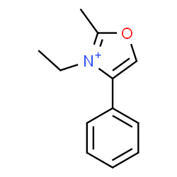 ChemSpider 2D Image | 3-Ethyl-2-methyl-4-phenyl-1,3-oxazol-3-ium | C12H14NO