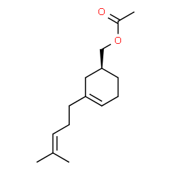 ChemSpider 2D Image | [(1S)-3-(4-Methyl-3-penten-1-yl)-3-cyclohexen-1-yl]methyl acetate | C15H24O2