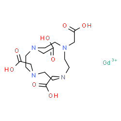 ChemSpider 2D Image | 1,4,7,10-Tetraazacyclododecane-1,4,7,10-tetraacetic acid, gadolinium complex | C16H28GdN4O8