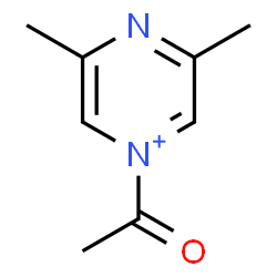 ChemSpider 2D Image | 1-Acetyl-3,5-dimethylpyrazin-1-ium | C8H11N2O