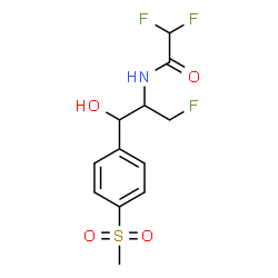 ChemSpider 2D Image | 2,2-Difluoro-N-{3-fluoro-1-hydroxy-1-[4-(methylsulfonyl)phenyl]-2-propanyl}acetamide | C12H14F3NO4S