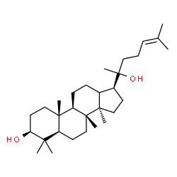 ChemSpider 2D Image | (3beta,13xi)-Dammar-24-ene-3,20-diol | C30H52O2