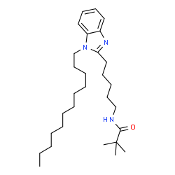 ChemSpider 2D Image | N-[5-(1-Dodecyl-1H-benzimidazol-2-yl)pentyl]-2,2-dimethylpropanamide | C29H49N3O