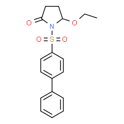 ChemSpider 2D Image | 1-(4-Biphenylylsulfonyl)-5-ethoxy-2-pyrrolidinone | C18H19NO4S
