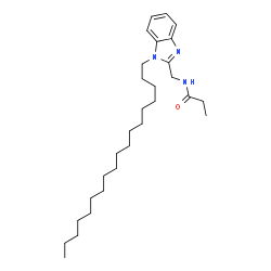 ChemSpider 2D Image | N-[(1-Octadecyl-1H-benzimidazol-2-yl)methyl]propanamide | C29H49N3O