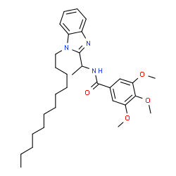 ChemSpider 2D Image | N-[1-(1-Dodecyl-1H-benzimidazol-2-yl)ethyl]-3,4,5-trimethoxybenzamide | C31H45N3O4