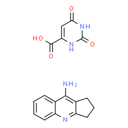 ChemSpider 2D Image | 2,6-Dioxo-1,2,3,6-tetrahydro-4-pyrimidinecarboxylic acid - 2,3-dihydro-1H-cyclopenta[b]quinolin-9-amine (1:1) | C17H16N4O4