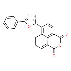 ChemSpider 2D Image | 6-(5-Phenyl-[1,3,4]oxadiazol-2-yl)-benzo[de]isochromene-1,3-dione | C20H10N2O4