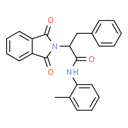 ChemSpider 2D Image | 2-(1,3-Dioxo-1,3-dihydro-2H-isoindol-2-yl)-N-(2-methylphenyl)-3-phenylpropanamide | C24H20N2O3