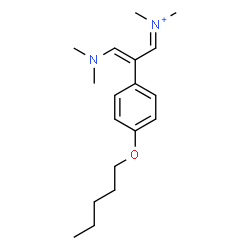 ChemSpider 2D Image | [3-Dimethylamino-2-(4-pentyloxy-phenyl)-allylidene]-dimethyl-ammonium | C18H29N2O