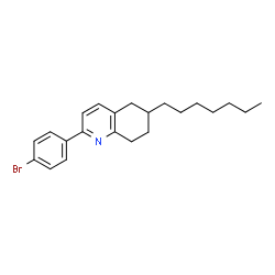 ChemSpider 2D Image | 2-(4-Bromophenyl)-6-heptyl-5,6,7,8-tetrahydroquinoline | C22H28BrN