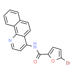 ChemSpider 2D Image | N-(Benzo[h]quinolin-4-yl)-5-bromo-2-furamide | C18H11BrN2O2